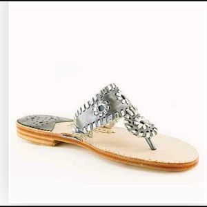 NEW Palm Beach Sandals Silver/ Gunmetal